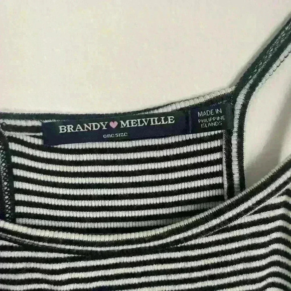 BRANDY MELVILLE striped crop tank one size - Picture 3 of 4